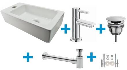 Mini Chepri Fonteinset Compleet 36X18X9 cm Links/Rechts Wit - Kraangat Links