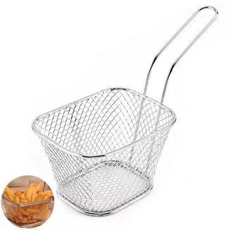Mini Chips Frituren Mand Draagbare Metalen Frieten Mand Zeef Friteuse Huishouden Koekenpan Voedsel Koken Gereedschap Keukengerei