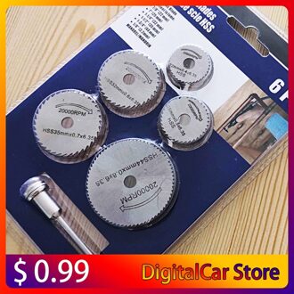 Mini Cirkelzaagblad Hss Snijden Disc Roterende Boren Tool Accessoires Voor Hout Kunststof En Aluminium
