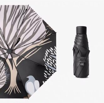 Mini Clear Patronen Paraplu Zwarte Coating Zon Beschermen Paraplu Regen Vrouwen 8 Ribben Winddicht Opvouwbare Paraplu Kids Uv Parasol