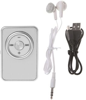 Mini Clip Muziek Media MP3 Speler Ondersteuning TF Micro Sd-kaart Met Oortelefoon USB Kabel #221