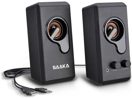 Mini Computer Luidsprekers Voor Home Theater Systeem Hifi Speaker Pc Desktop Surround Sound Box Usb Kolom Subwoofer Caixa De Som met led licht