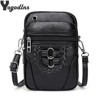 Mini Crossbody Bags For Women PU Leather Messenger Bags Sac A Main Casual Shoulder Bag Female Vintage Handbags Bolsas Purse Pack