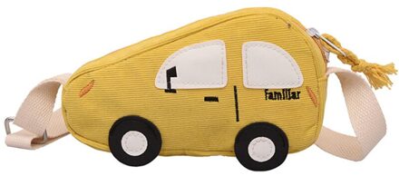 Mini Crossbody Tassen Voor Jongens Meisjes Auto Vorm Schoudertas Handtassen Leuke Cartoon Mini Messenger Bags geel