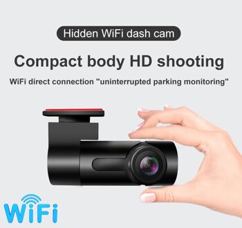 Mini Dash Cam 1080P Hd Video Recorder Wifi Dual Auto Dvr Nachtzicht Auto Accessoire Gps Black Box Tv safe Parking Monitor Camera Grijs / Geen