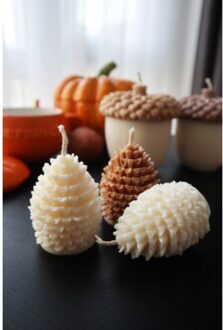 mini denneappel kaars, assorti