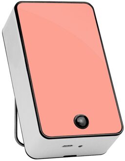 Mini Desktop Airconditioner Usb Oplaadbare Kleine Ventilator Koeling Draagbare Koeler Home Office NC99 Roze