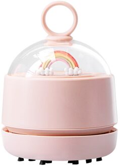Mini Desktop Draagbare Stofzuiger Mobiele Draadloze Cleaner Hand-Held Stofzuiger Huishoudelijke Apparaten Tafel Stof Veegmachine roze