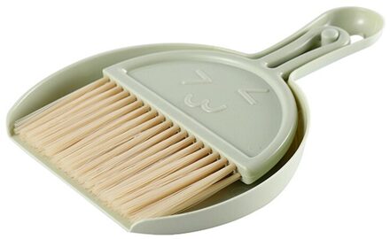 Mini Desktop Sweep Reinigingsborstel Kleine Bezem Huishoudelijke Stoffer Set Floor Cleaner Stof Borstel groen