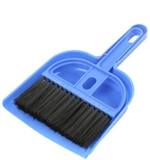 Mini Desktop Sweep Reinigingsborstel Kleine Bezem Huishoudelijke Stoffer Set Floor Cleaner Stof Borstel Voor Thuis Goederen Prijs blauw