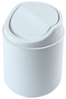 Mini Desktops Mini Creatieve Bedekt Keuken Woonkamer Prullenbak Kantoor Diversen Organizer Vuilnisbak Container wit