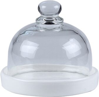 Mini Dessertbord Dessert Cup Mousse Lade Taart Plaat Keramische Met Deksel Glas Cover Dessert Set Dessertbord