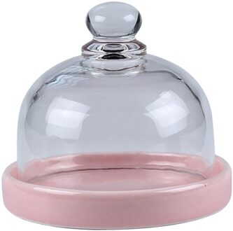 Mini Dessertbord Dessert Cup Mousse Lade Taart Plaat Keramische Met Deksel Glas Cover Dessert Set Dessertbord