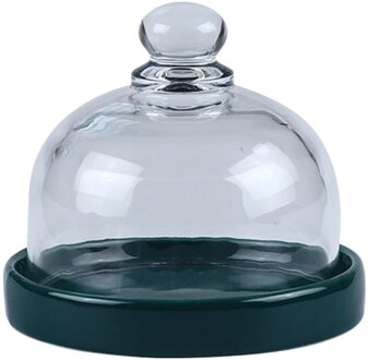 Mini Dessertbord Dessert Cup Mousse Lade Taart Plaat Keramische Met Deksel Glas Cover Dessert Set Dessertbord