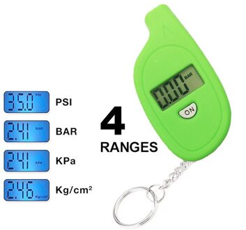 Mini Digitale Bandenspanning Tester 0-150 Psi Digitale Lcd Bandenspanningsmeter Voor Auto Vrachtwagen Moto bike Tire Tester Tool groen