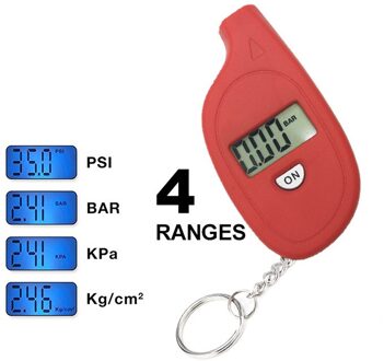 Mini Digitale Bandenspanning Tester 0-150 Psi Digitale Lcd Bandenspanningsmeter Voor Auto Vrachtwagen Moto bike Tire Tester Tool rood