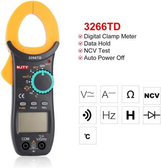 Mini Digitale Klem Meter Ac/Dc Stroom Spanning 3266TD Serie True Rms Auto Range Vfc Capaciteit Non Contact Multimeter