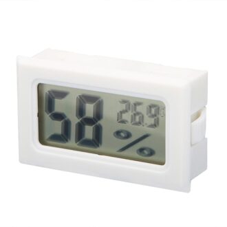 Mini Digitale Lcd Indoor Handig Temperatuursensor Vochtigheid Meter Thermometer Hygrometer Gauge wit A