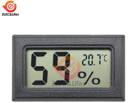 Mini Digitale Lcd Temperatuur Luchtvochtigheid Tester Indoor Kamer Thermometer Hygrometer Temperatuur Sensor Vochtigheid Meter zwart