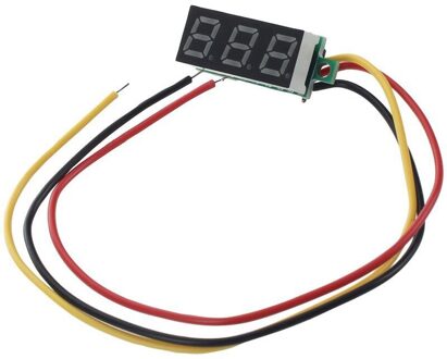 Mini Digitale Voltmeter Dc 0-100V Led Panel Voltage Meter 3-Digitale Met 3 Draden groen