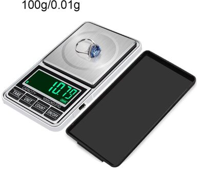 Mini Digitale Weegschaal 100/200/300/500G 0.01/0.1G Hoge Nauwkeurigheid Backlight Elektrische Pocket schaal Voor Sieraden Gram Gewicht 100g-0.01g