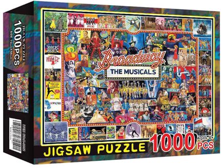 Mini Diy Jigsaw Puzzels 1000 Stuks Houten Puzzel Speelgoed Volwassenen Landschap Anime 1000 Stuks Puzzels Decompressie F5 B