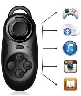 Mini Draadloze Bluetooth Game Controller Joystick Gaming Gamepad Voor Android/Ios Moblie Smart Phone Voor Iphone Voor Samsung zwart