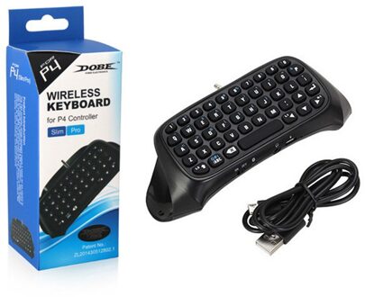 Mini Draadloze Toetsenbord, Met Touchpad Muis, Voor PS4, Backlit Handvat, Bluetooth Oplaadbare Toetsenbord, Chatpad Adapter
