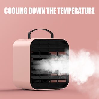 Mini Draagbare Airconditioner Airconditioning Luchtbevochtiger Purifier Portable Mini Air Cool Cooling Voor Slaapkamer Cooler Fan # Z Roze