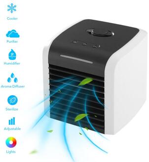 Mini Draagbare Airconditioner Led Licht Airconditioning Luchtbevochtiger Purifier Fan Desktop Lucht Koeler Ventilator Voor Auto Home Office Desk Fan