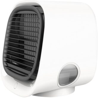 Mini Draagbare Airconditioner Met Nachtlampje Desktop Luchtkoeler Fan Waterkoeling Auto Fan Luchtbevochtiger Luchtreiniger wit