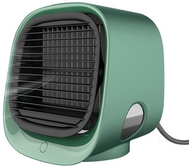 Mini Draagbare Airconditioner Multifunctionele Luchtbevochtiger Luchtreiniger Usb Desktop Luchtkoeler Ventilator Met Water Tank Home 3 Snelheden 5V groen