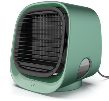 Mini Draagbare Airconditioner Multifunctionele Luchtbevochtiger Luchtreiniger Usb Desktop Luchtkoeler Ventilator Met Water Tank Home 5V fan groen