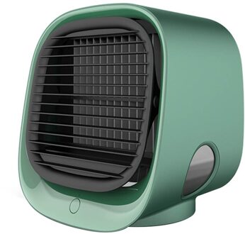 Mini Draagbare Airconditioner Multifunctionele Luchtbevochtiger Luchtreiniger Usb Desktop Luchtkoeler Ventilator Met Water Tank Home 5V groen