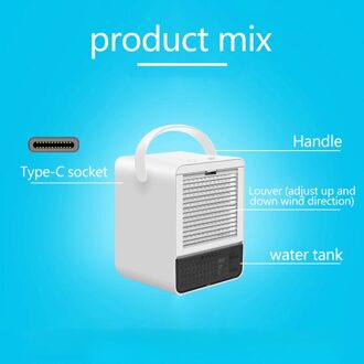 Mini Draagbare Airconditioner Thuis Airconditioning Draagbare Water Koelventilator Mini Home Usb Opladen Cooler Fan # Z wit