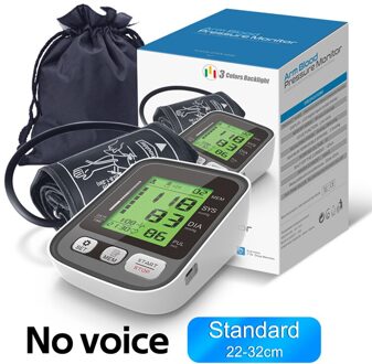 Mini Draagbare Bloeddrukmeter Bloed Arteriële Druk Monitor Huishouden Type Digitale Elektronische Tonometer Meter Tensiometer NoVoice-standaard