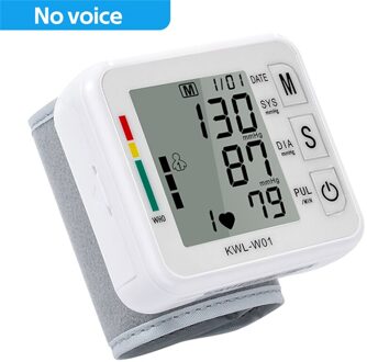 Mini Draagbare Bloeddrukmeter Bloed Arteriële Druk Monitor Huishouden Type Digitale Elektronische Tonometer Meter Tensiometer NoVoice-Wrist