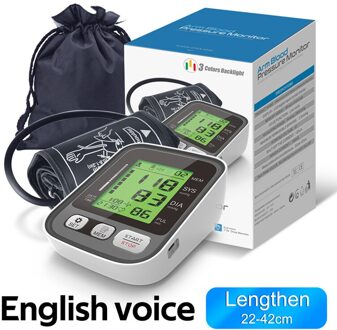 Mini Draagbare Bloeddrukmeter Bloed Arteriële Druk Monitor Huishouden Type Digitale Elektronische Tonometer Meter Tensiometer Voice-Lengthen