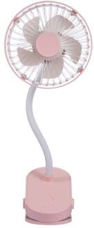 Mini Draagbare Clip Fan Nachtlampje Bureau Ventilator Usb Oplaadbare Handheld Opvouwbare Fan Stille Persoonlijke Ventilator Voor Ourdoor roze