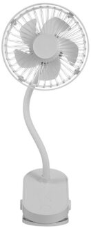 Mini Draagbare Clip Fan Nachtlampje Bureau Ventilator Usb Oplaadbare Handheld Opvouwbare Fan Stille Persoonlijke Ventilator Voor Ourdoor wit