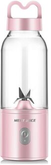 Mini Draagbare Elektrische Fruit Juicer Persoonlijke Sap Cup Smoothie Maker Blender U1JE Roze