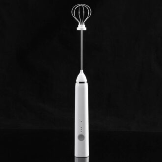 Mini Draagbare Elektrische Mixer Melk Ei Frother Foamer Whisk Stirrer Beater Mini Blender Mixer Handheld Schuim Maker wit