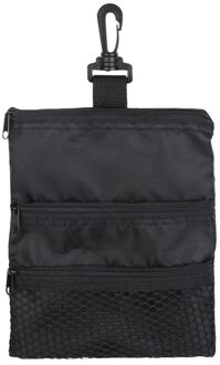 Mini Draagbare Golfbal Zak Multi-Pocket Zwarte Rits Handtas Tas Golf Accessoires