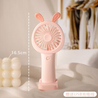 Mini Draagbare Handheld Air Cooler Fan Usb Oplaadbare Kleine Persoonlijke Cooling Telefoon Houder roze