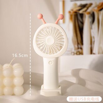 Mini Draagbare Handheld Air Cooler Fan Usb Oplaadbare Kleine Persoonlijke Cooling Telefoon Houder wit