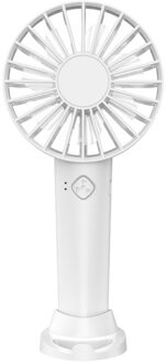 Mini Draagbare Handheld Fan Usb Oplaadbare 3 Speed Fan Thuis Desktop Luchtkoeler Zomer Outdoor Reizen Radiator Elektrische Ventilator wit