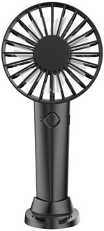 Mini Draagbare Handheld Fan Usb Oplaadbare 3 Speed Fan Thuis Desktop Luchtkoeler Zomer Outdoor Reizen Radiator Elektrische Ventilator zwart
