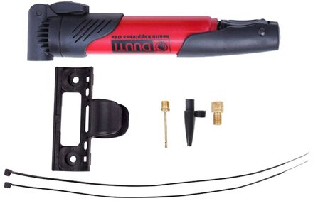 Mini Draagbare Hoge Sterkte Plastic Fiets Luchtpomp Bike Tire Inflator Super Licht Accessoires Mtb Racefiets Fietsen Pomp rood