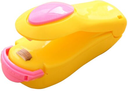 Mini Draagbare Huishoudelijke Voedsel Sealer Vacuüm Plastic Zak Warmte Sluitmachine Sluiten Capper Voedsel Saver Opslag geel