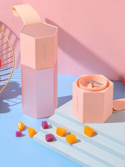 Mini Draagbare Juicer Machine Usb Elektrische Blender Mixer Fruit Smoothie Blender Sap Maker Voor Juicer Extractor roze